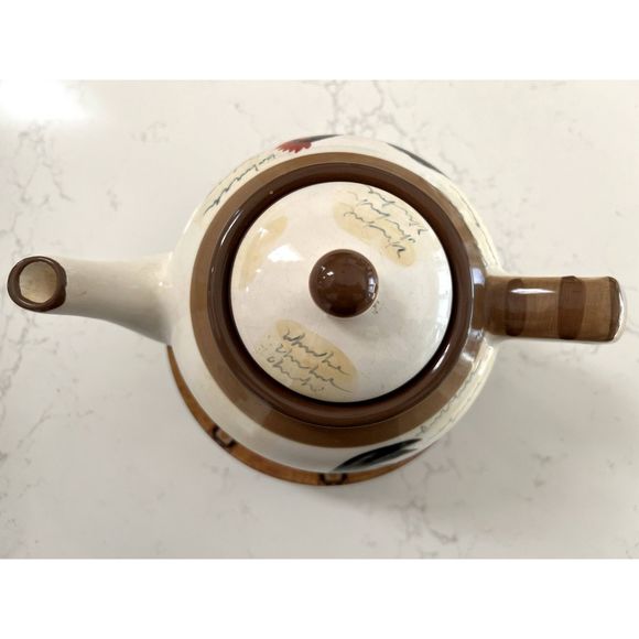 Henriette London Pottery Porcelain Rooster teapot and set of 4 plates - Picture 11 of 15